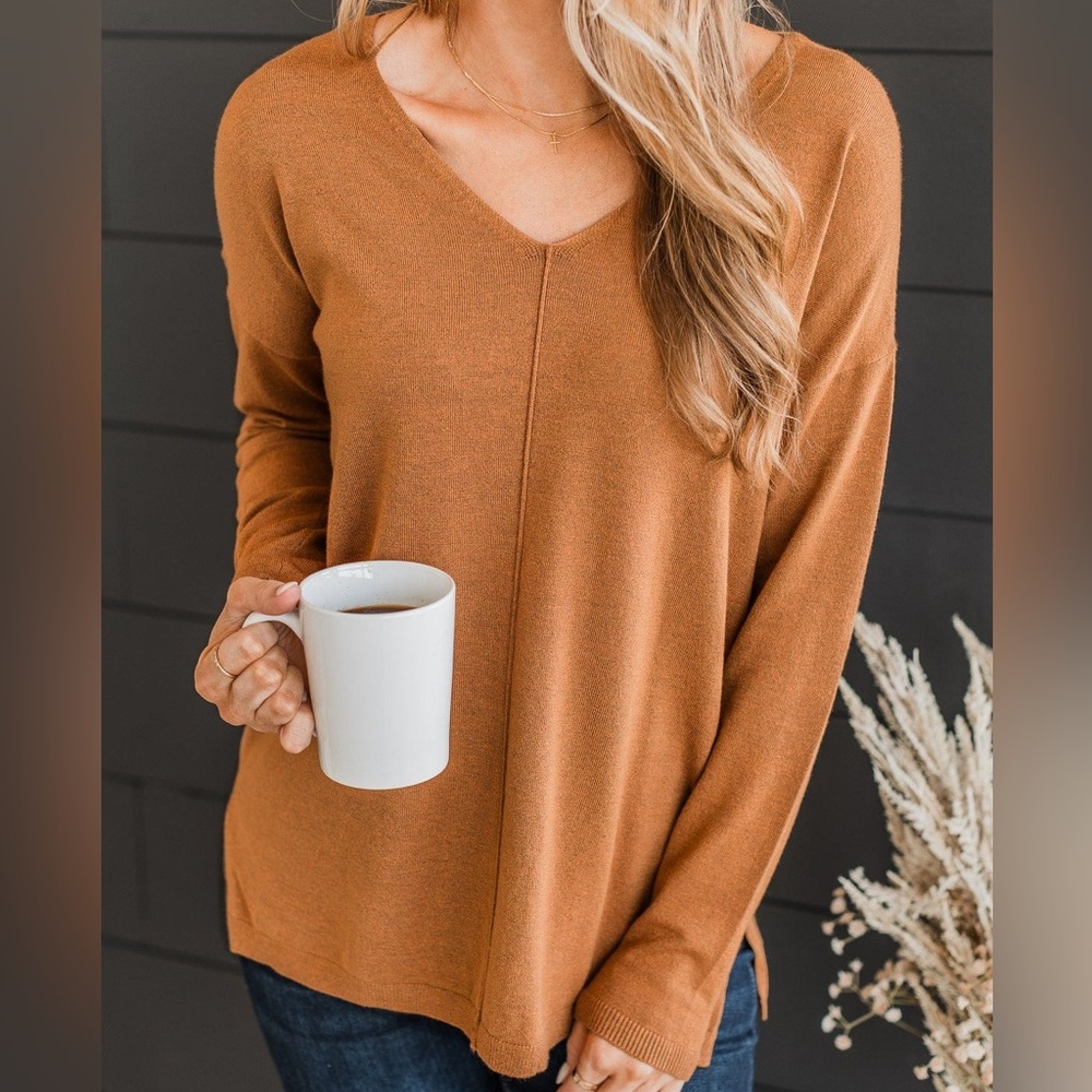 🎉SALE🎉🆕🧡NEWBURY KUSTOM: CAMEL Sweater Top SMALL